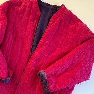 Fuscia Coldwater Creek silk jacket